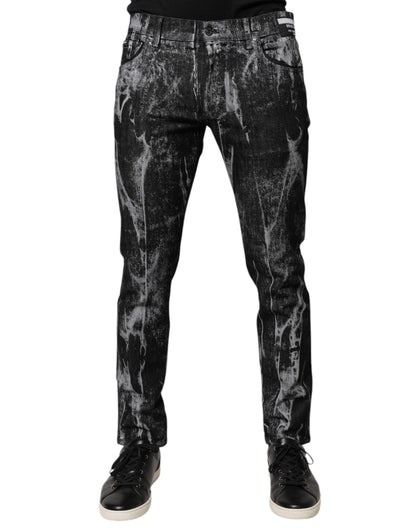 Dolce & Gabbana Multicolor Cotton Tie Dye Skinny Denim Jeans by Dolce & Gabbana