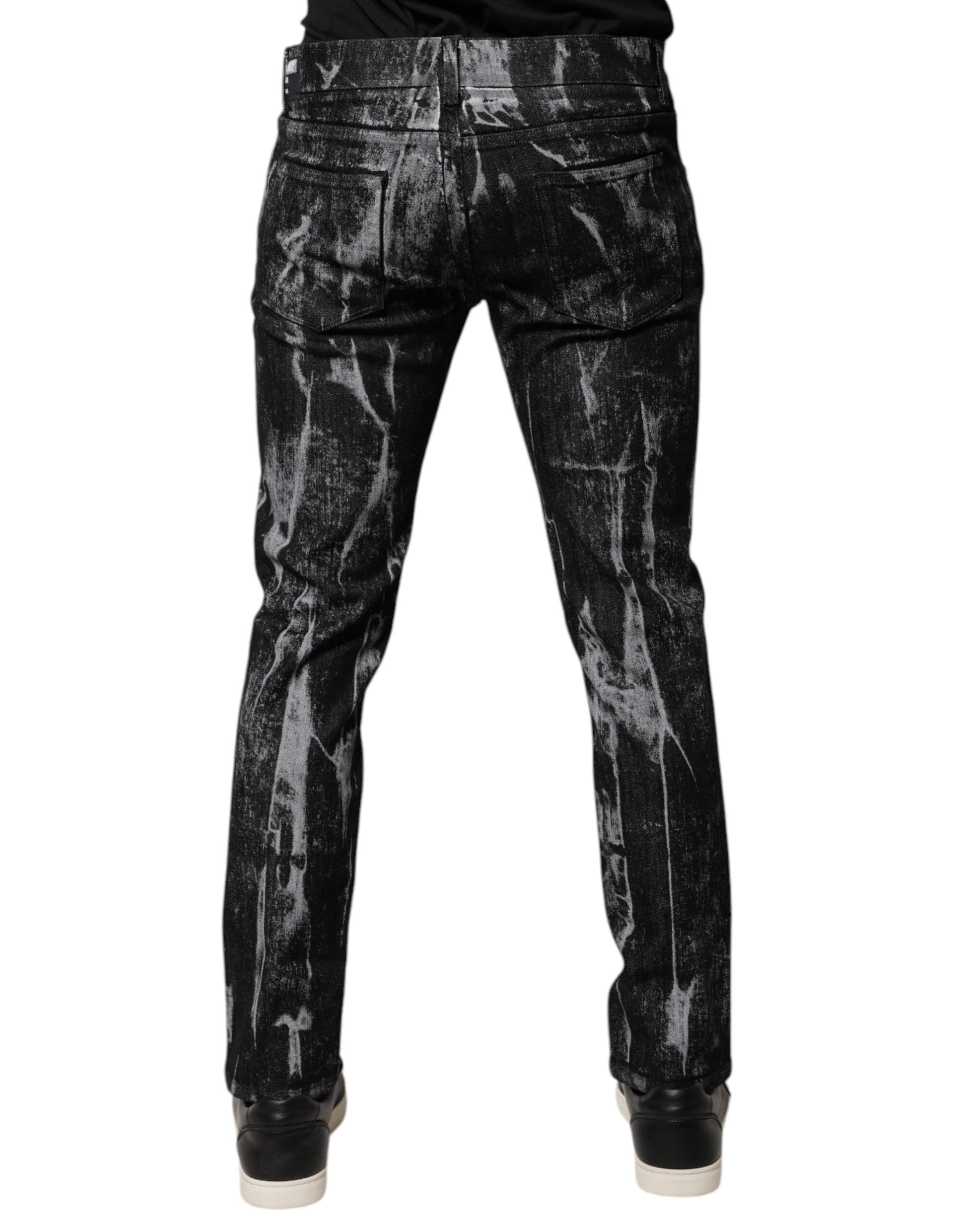 Dolce & Gabbana Multicolor Cotton Tie Dye Skinny Denim Jeans by Dolce & Gabbana