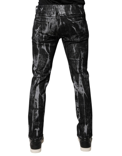 Dolce & Gabbana Multicolor Cotton Tie Dye Skinny Denim Jeans by Dolce & Gabbana