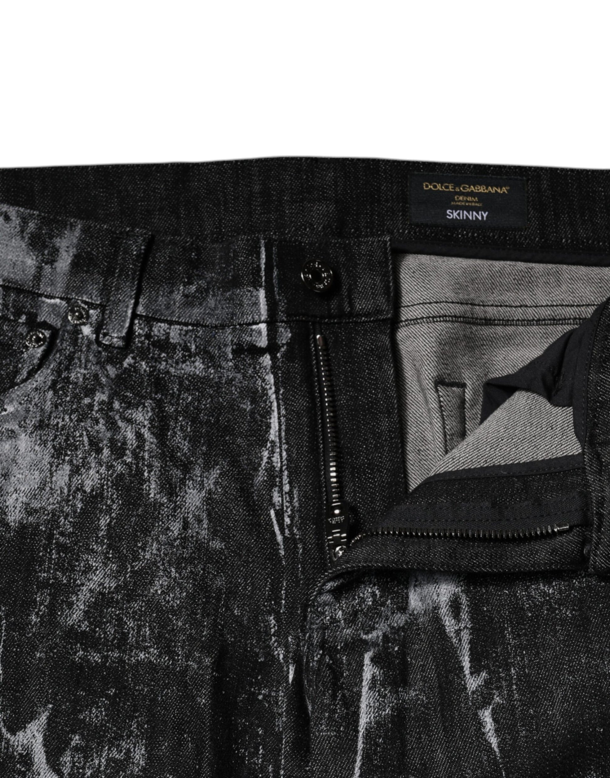 Dolce & Gabbana Multicolor Cotton Tie Dye Skinny Denim Jeans by Dolce & Gabbana
