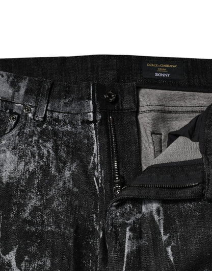 Dolce & Gabbana Multicolor Cotton Tie Dye Skinny Denim Jeans by Dolce & Gabbana