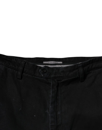 Dolce & Gabbana Black HOUSTON Men Cropped Denim Jeans by Dolce & Gabbana