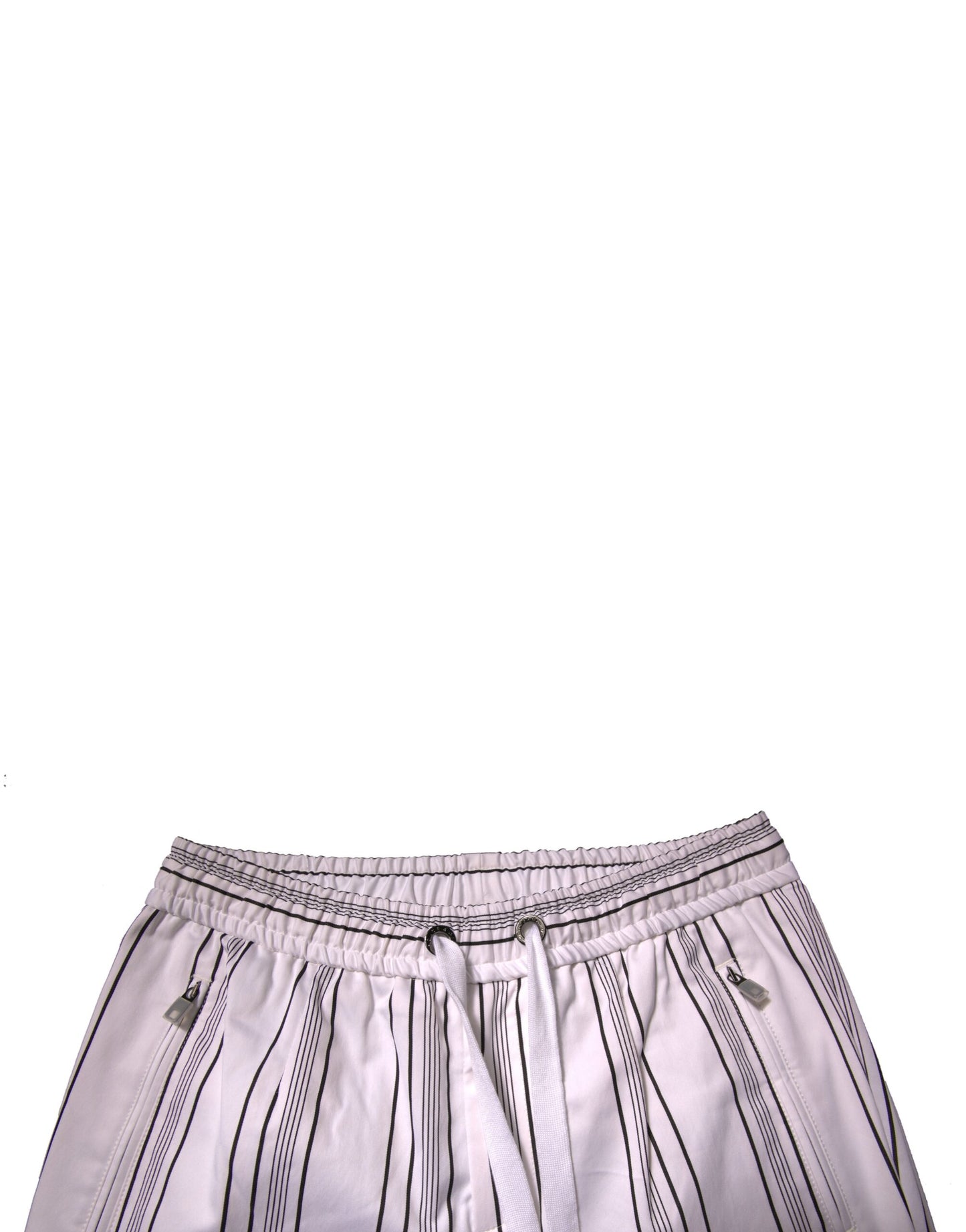 Dolce & Gabbana White Stripe Cotton Dress Skinny Pants by Dolce & Gabbana