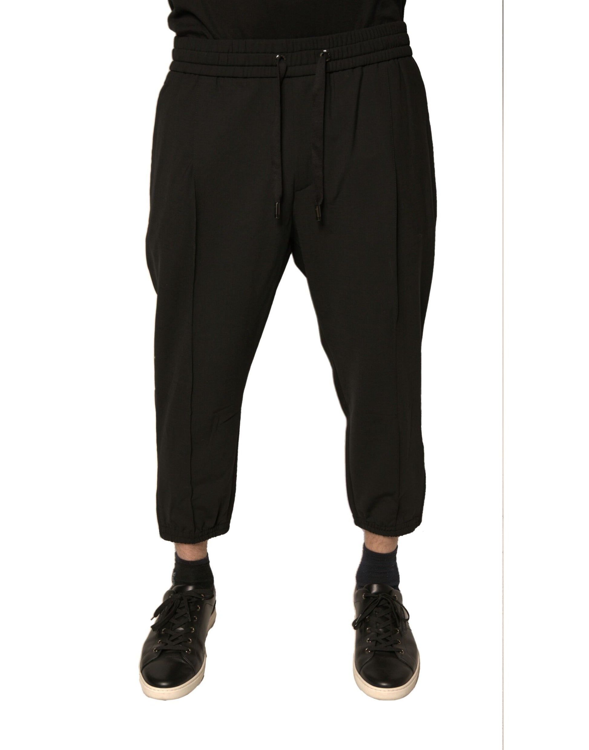 Dolce & Gabbana Black Wool Jogger Jogging Pants by Dolce & Gabbana