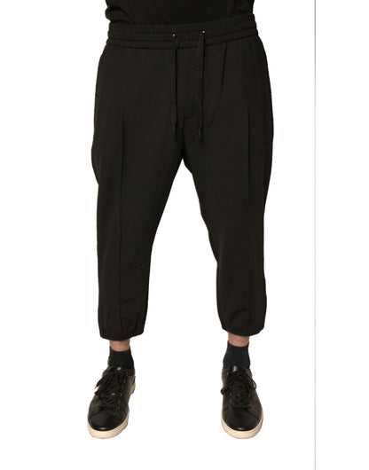 Dolce & Gabbana Black Wool Jogger Jogging Pants by Dolce & Gabbana