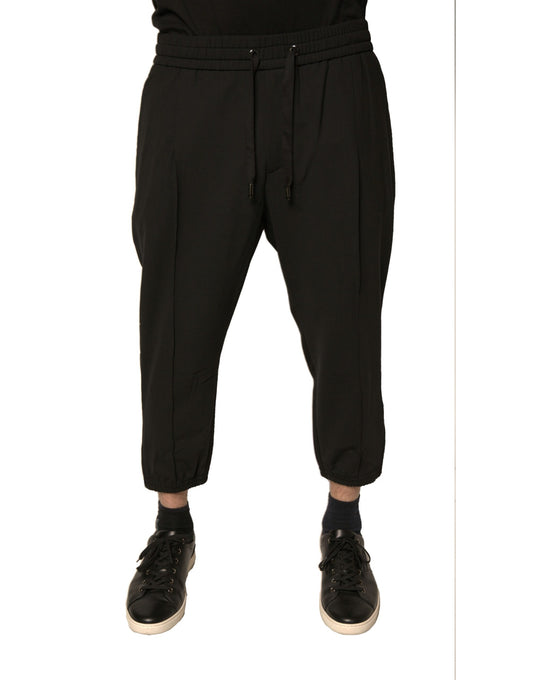 Dolce & Gabbana Black Wool Jogger Jogging Pants by Dolce & Gabbana