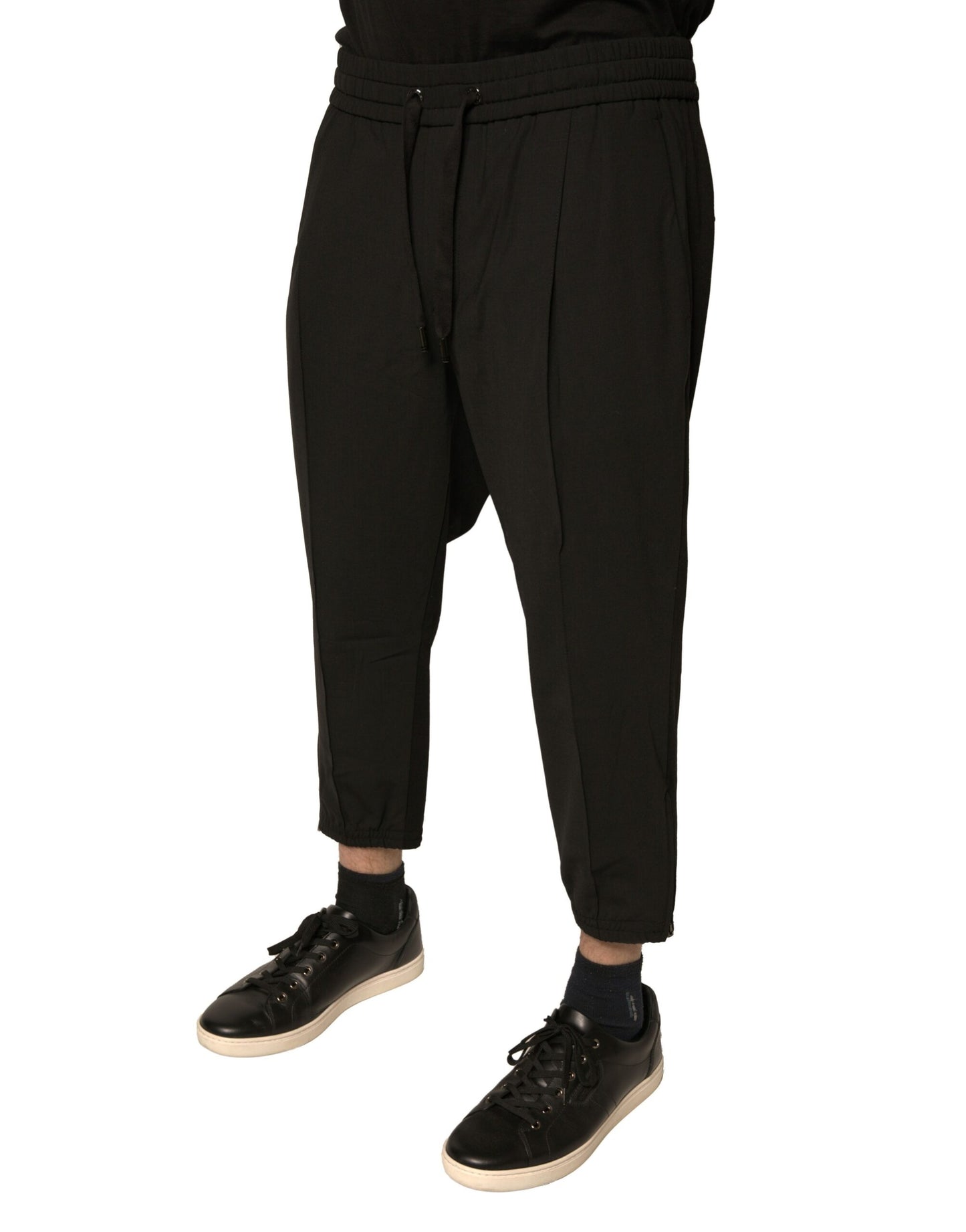 Dolce & Gabbana Black Wool Jogger Jogging Pants by Dolce & Gabbana