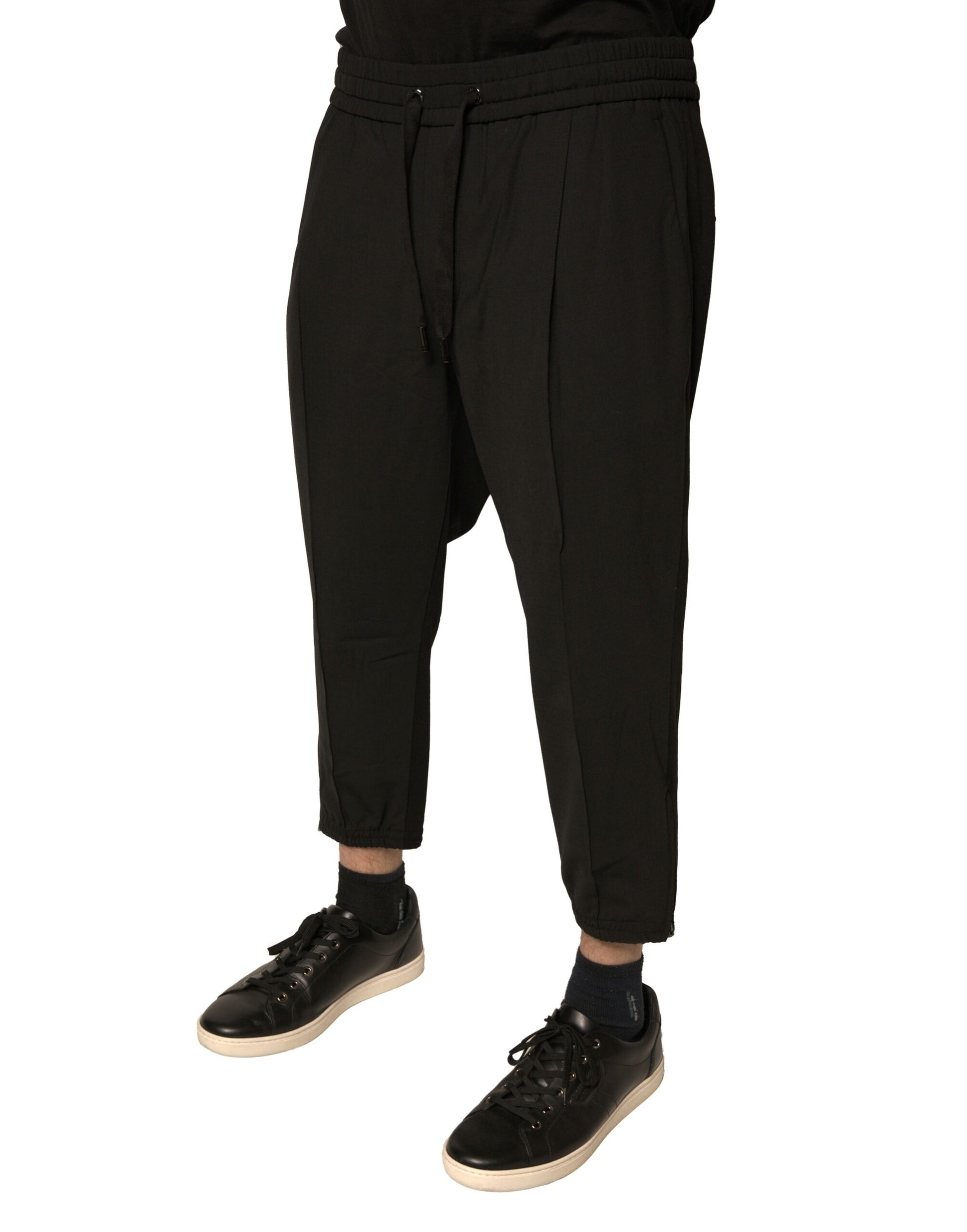 Dolce & Gabbana Black Wool Jogger Jogging Pants by Dolce & Gabbana