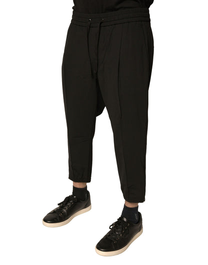 Dolce & Gabbana Black Wool Jogger Jogging Pants by Dolce & Gabbana