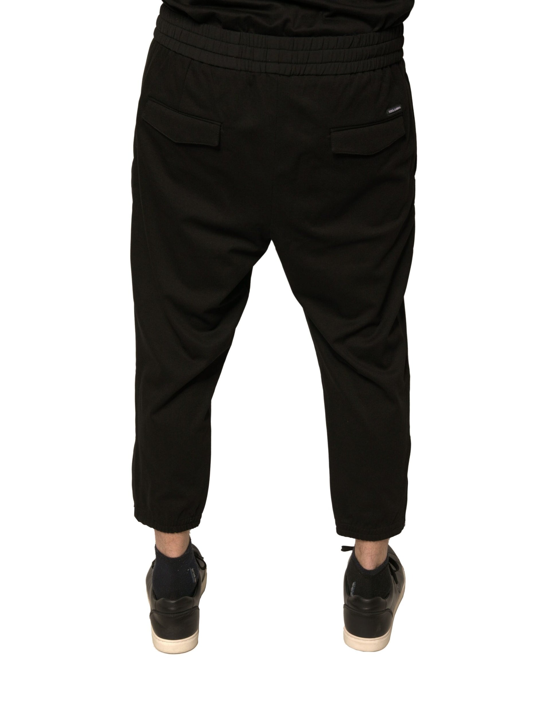 Dolce & Gabbana Black Wool Jogger Jogging Pants by Dolce & Gabbana