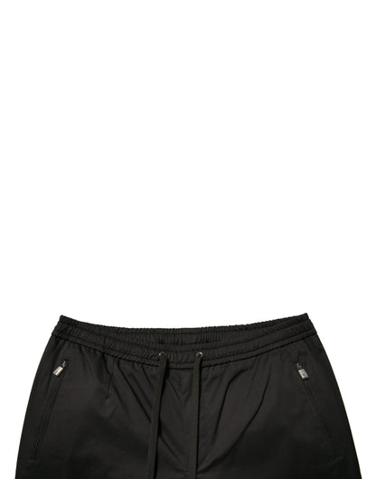 Dolce & Gabbana Black Cotton Stretch Jogger Sweatpants Pants by Dolce & Gabbana