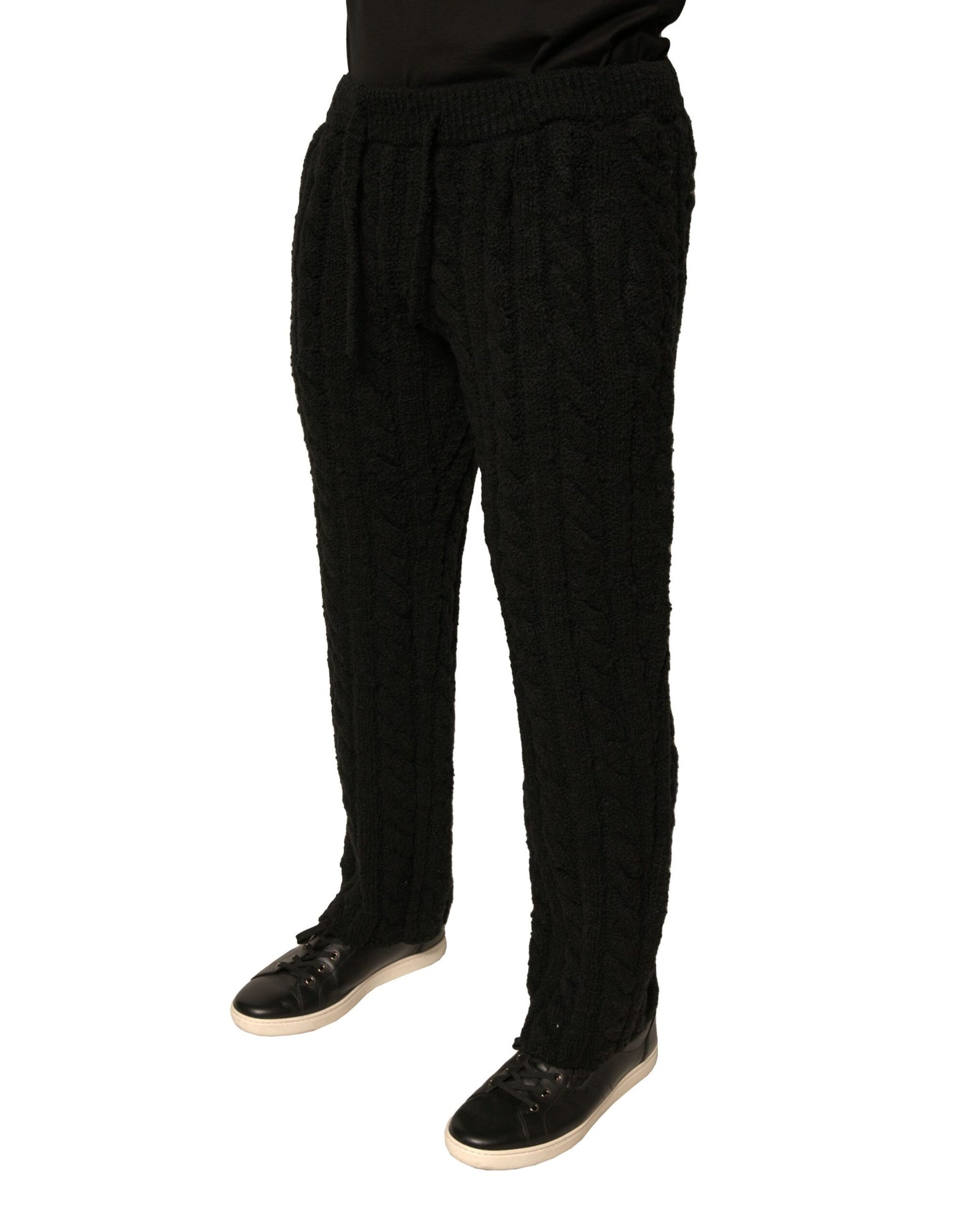 Dolce & Gabbana Black Wool Knitted Skinny Pants by Dolce & Gabbana