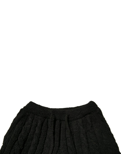 Dolce & Gabbana Black Wool Knitted Skinny Pants by Dolce & Gabbana