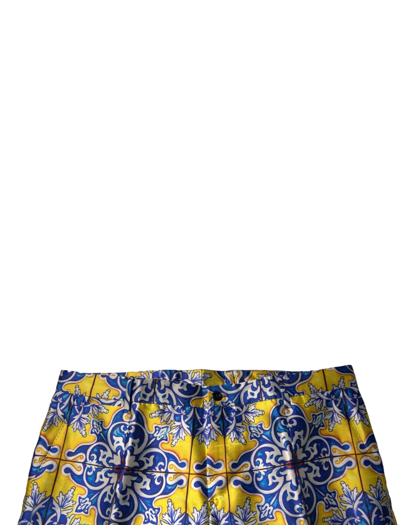 Dolce & Gabbana Multicolor MajolicaSilk Skinny Pants by Dolce & Gabbana