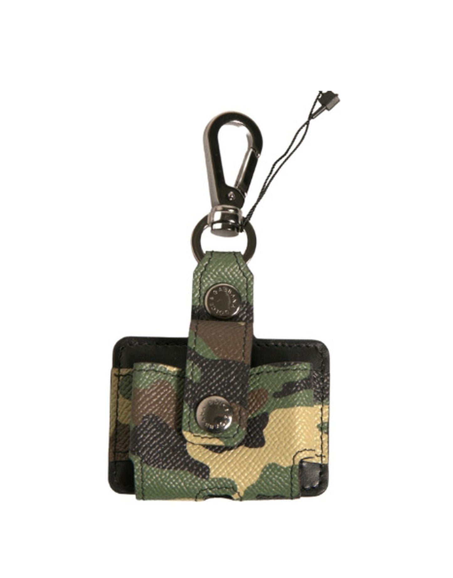 Étui pour Airpods Dolce &amp; Gabbana en cuir camouflage multicolore et métal
