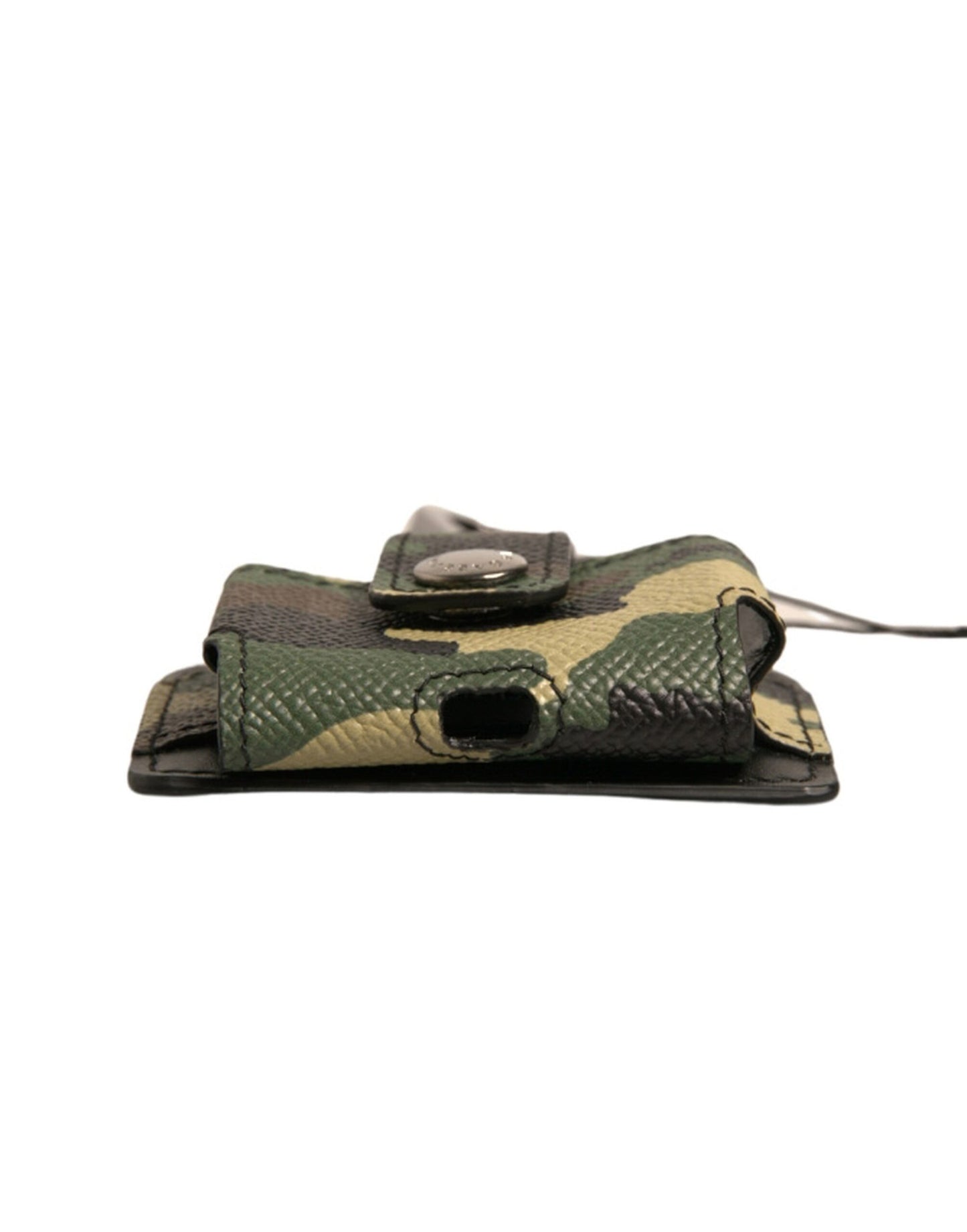 Étui pour Airpods Dolce &amp; Gabbana en cuir camouflage multicolore et métal