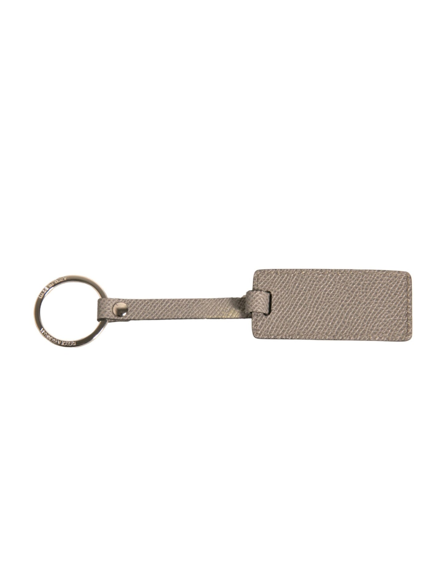 Porte-clés Dolce &amp; Gabbana pour homme en cuir beige avec logo DG et métal doré