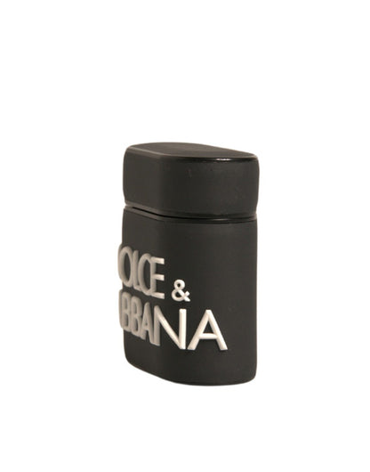 Dolce &amp; Gabbana Black White Silicone Embossed Logo Airpods Case