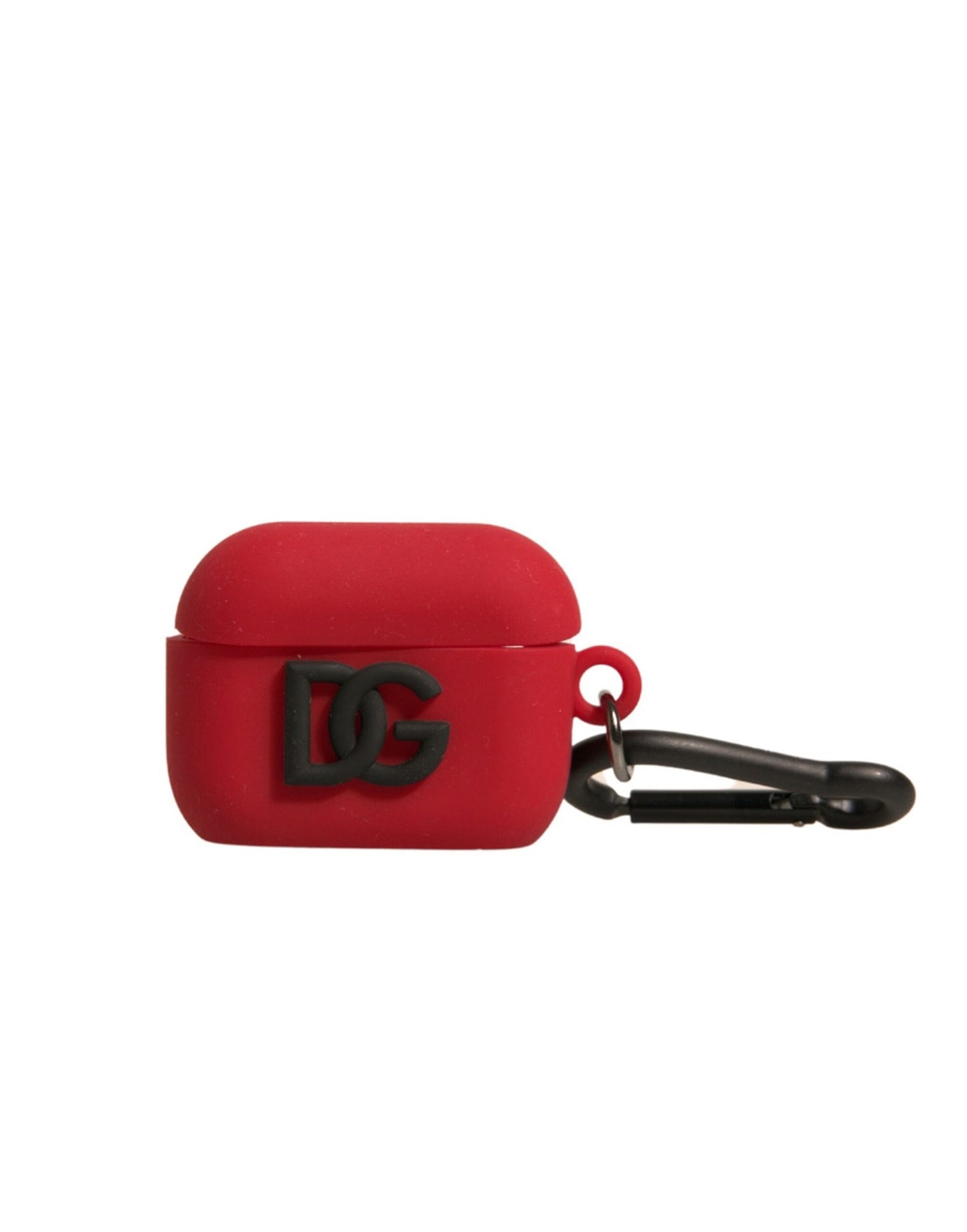 Dolce &amp; Gabbana Red Silicone Rubber Logo Embossed Airpods Case