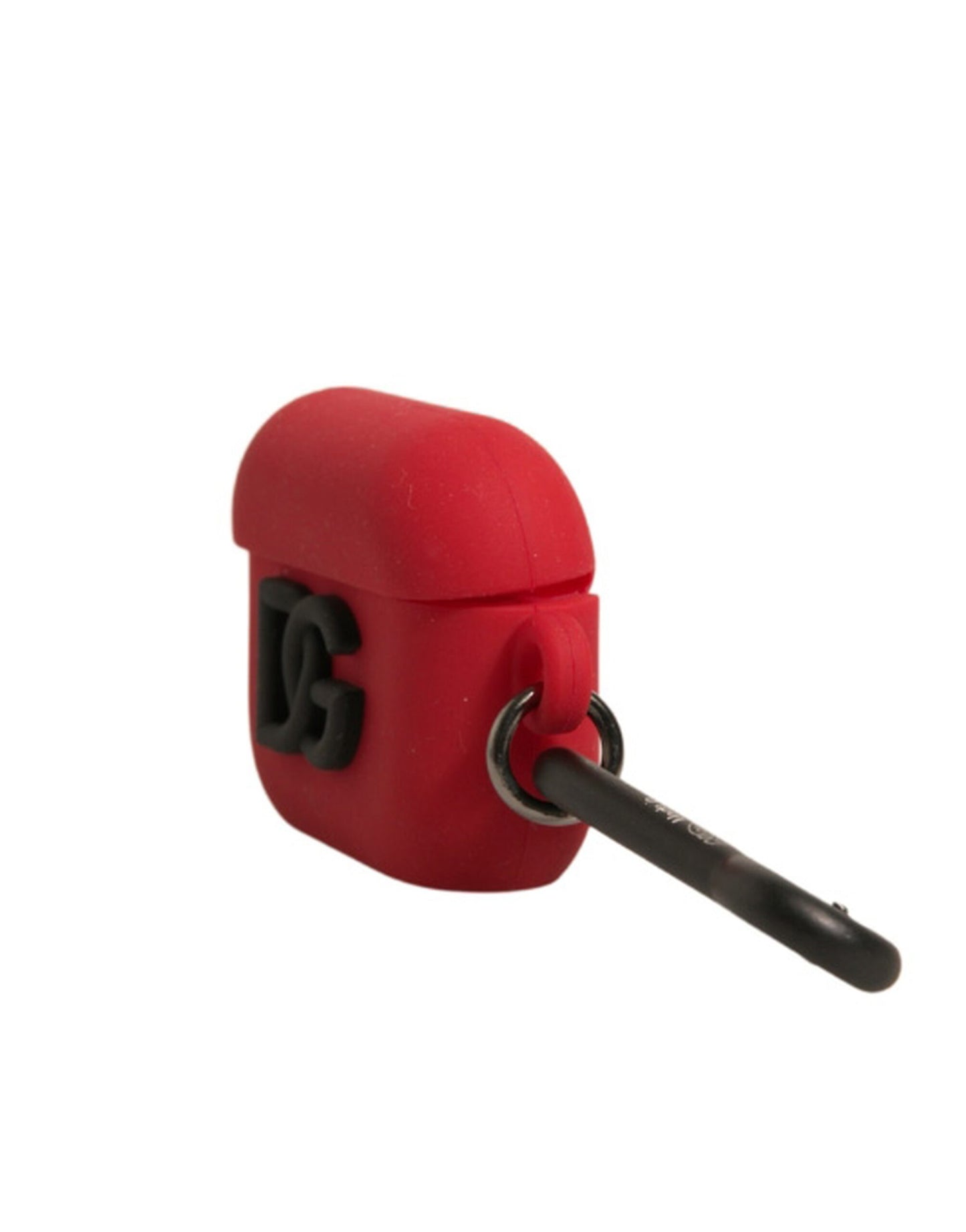 Dolce &amp; Gabbana Red Silicone Rubber Logo Embossed Airpods Case