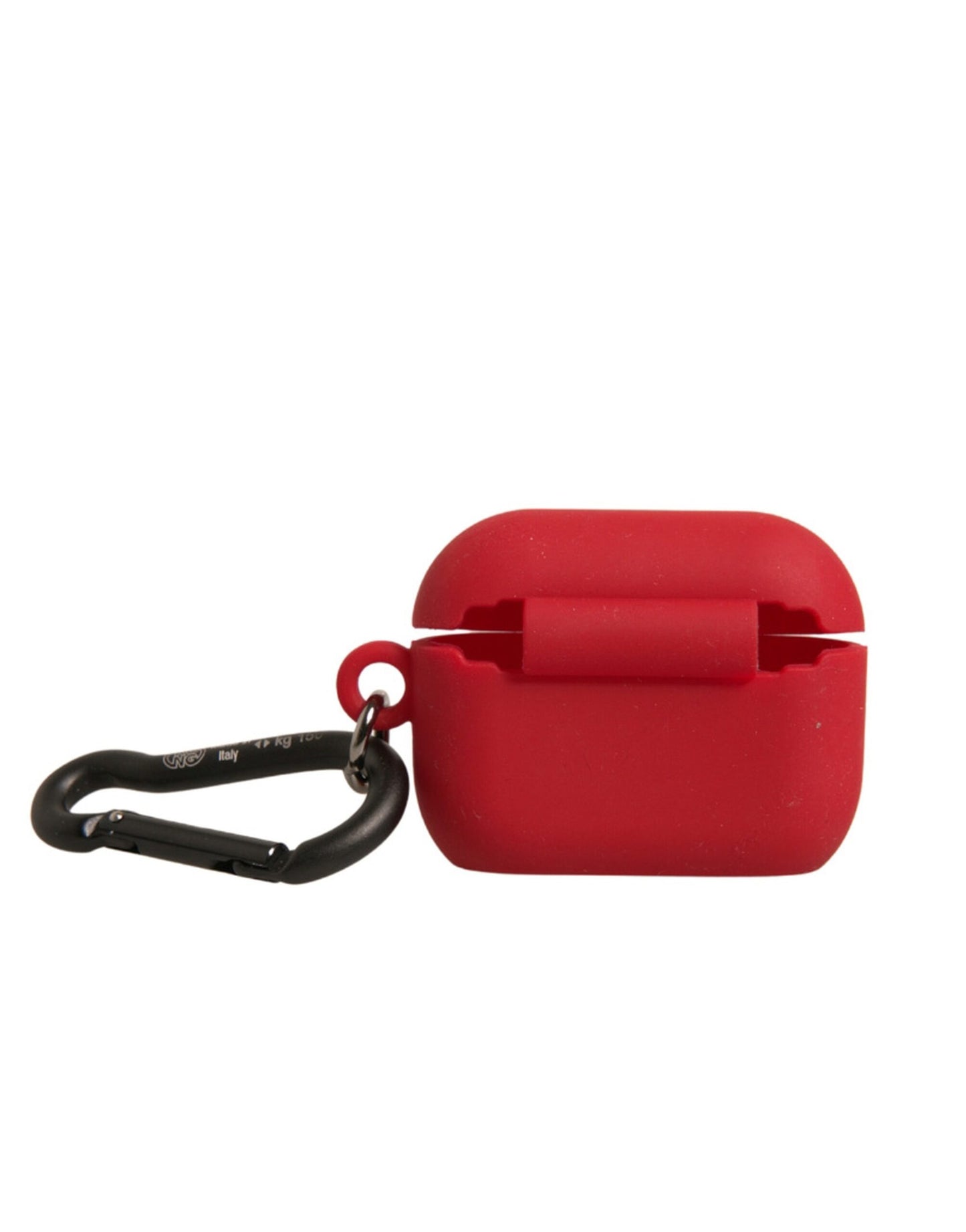 Dolce &amp; Gabbana Red Silicone Rubber Logo Embossed Airpods Case