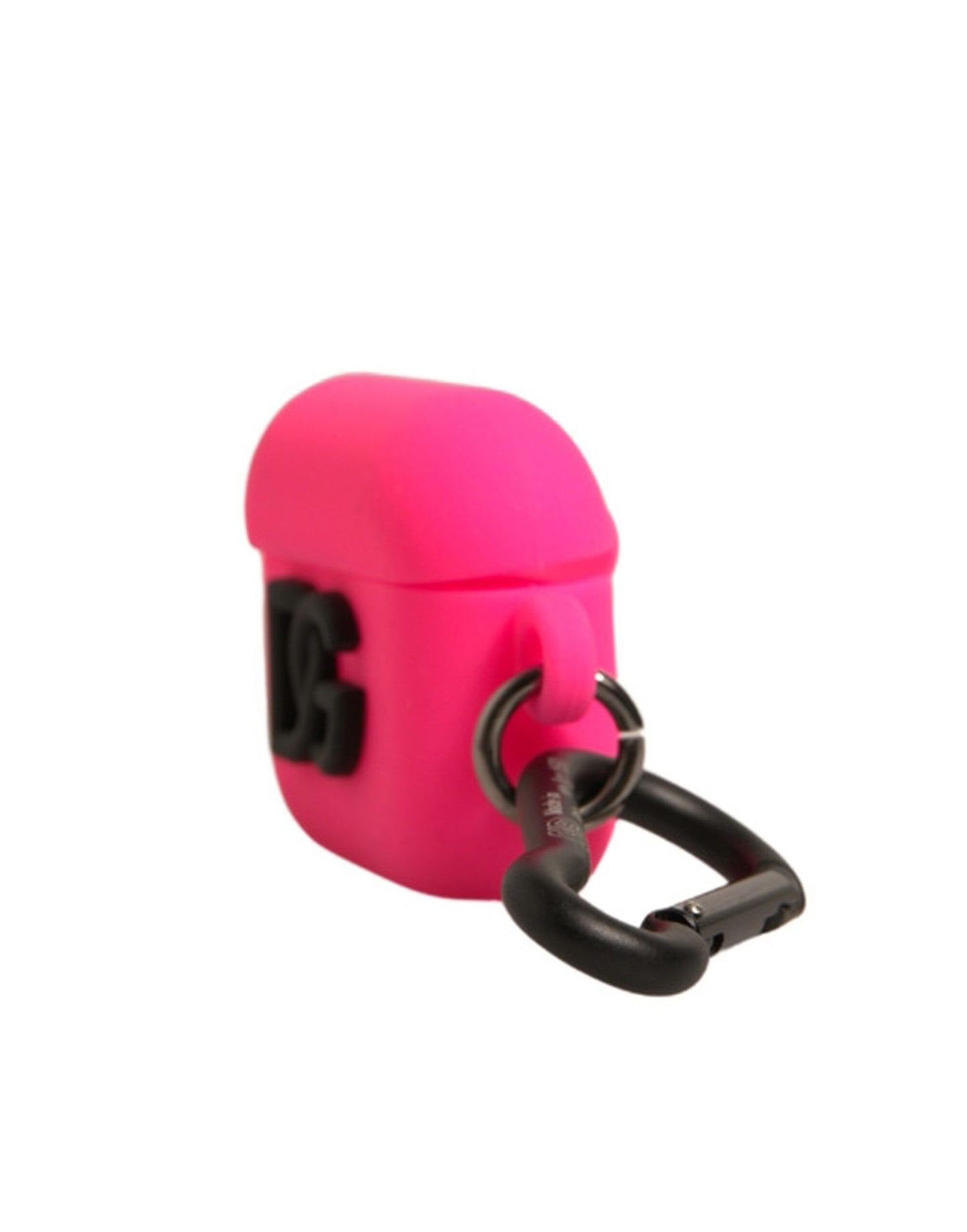 Dolce &amp; Gabbana Pink Silicone Rubber Logo Embossed Airpods Case