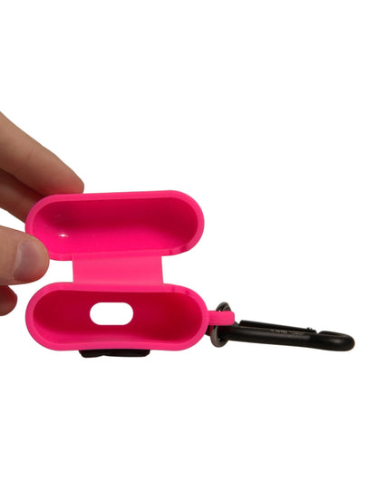 Dolce &amp; Gabbana Pink Silicone Rubber Logo Embossed Airpods Case