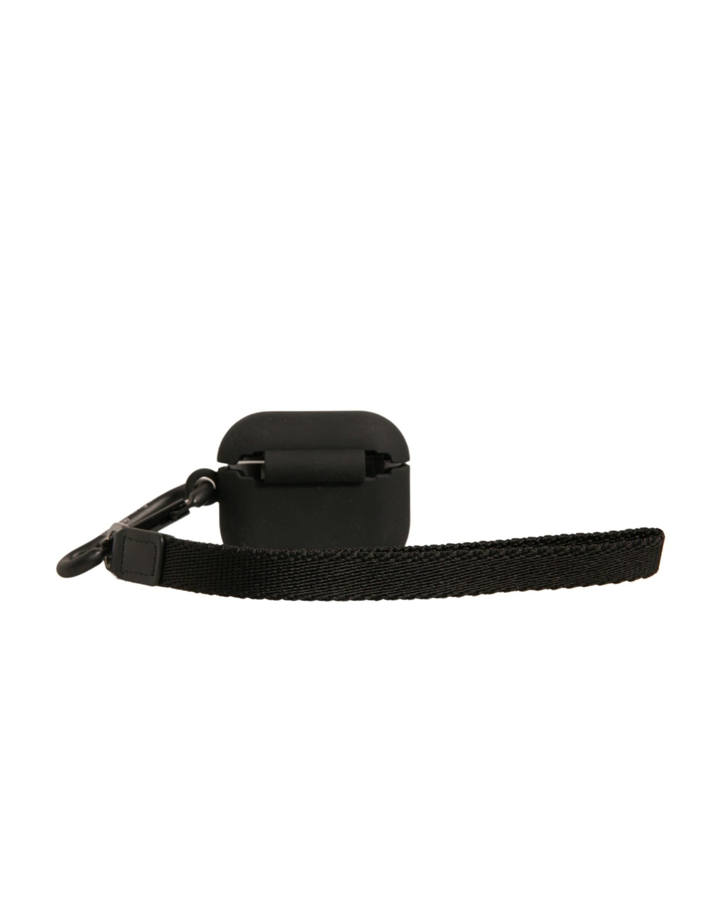 Dolce &amp; Gabbana Black Silicone Rubber Logo Embossed Airpods Case