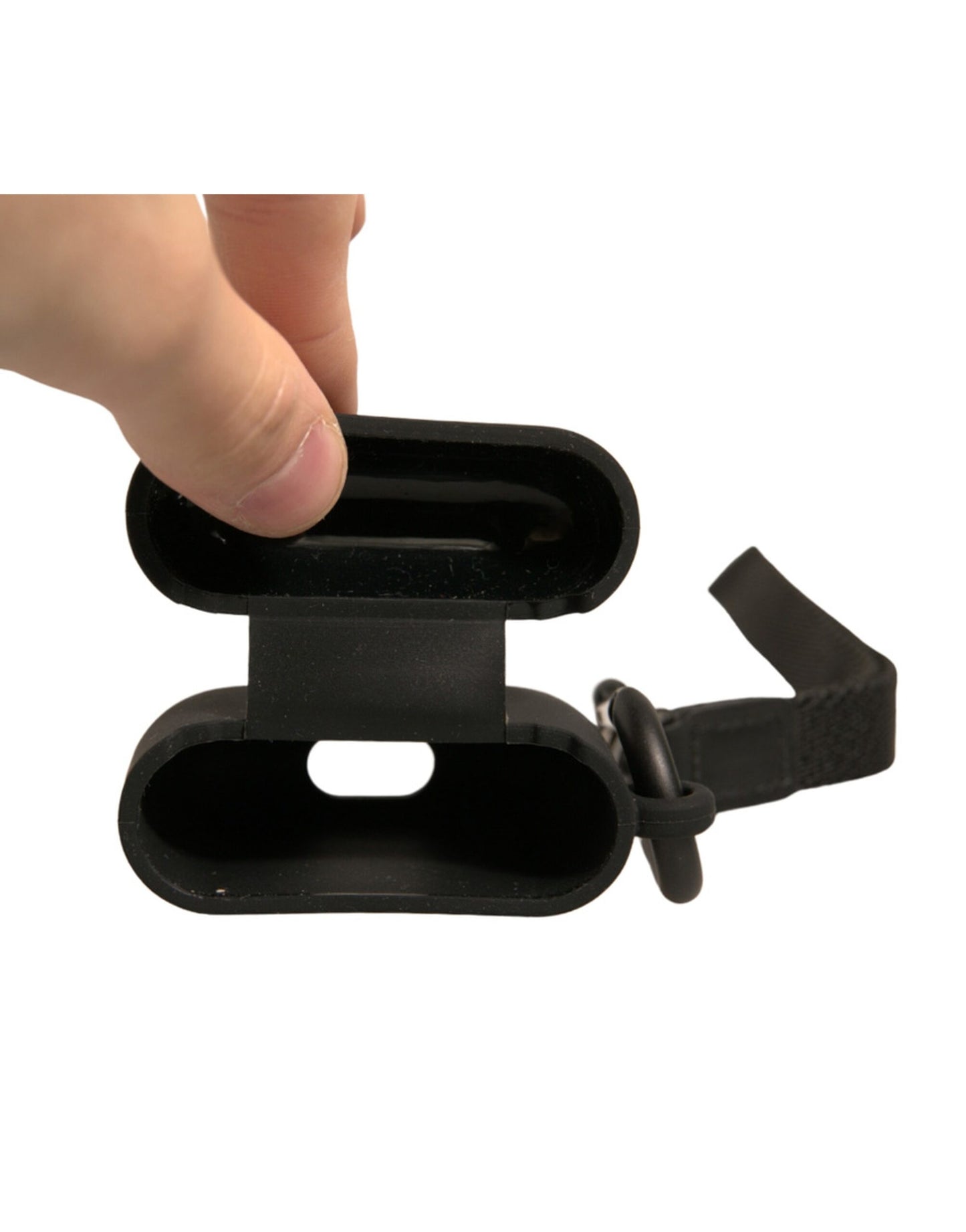 Dolce &amp; Gabbana Black Silicone Rubber Logo Embossed Airpods Case