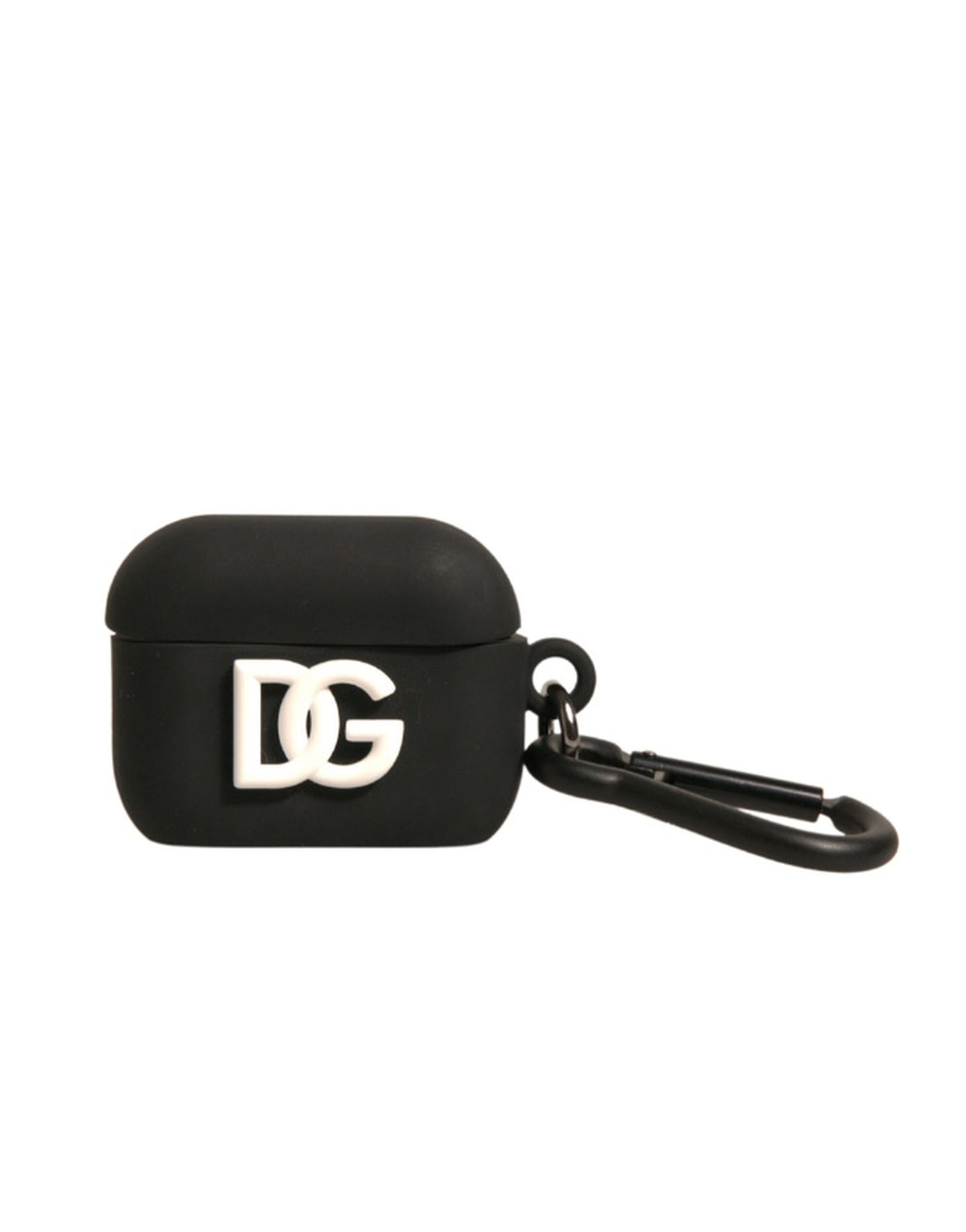 Étui pour Airpods Dolce &amp; Gabbana en caoutchouc de silicone noir avec logo en relief