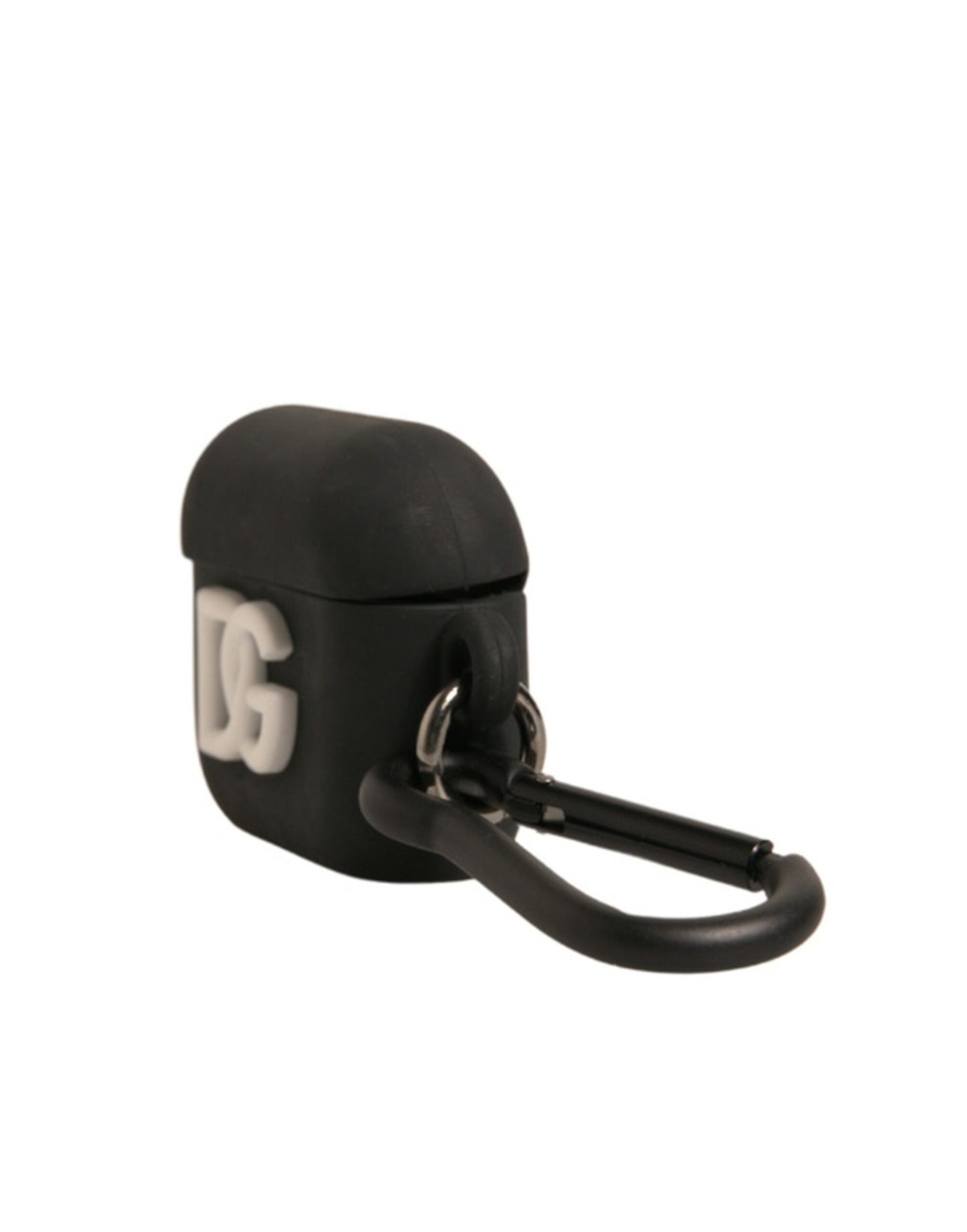 Étui pour Airpods Dolce &amp; Gabbana en caoutchouc de silicone noir avec logo en relief