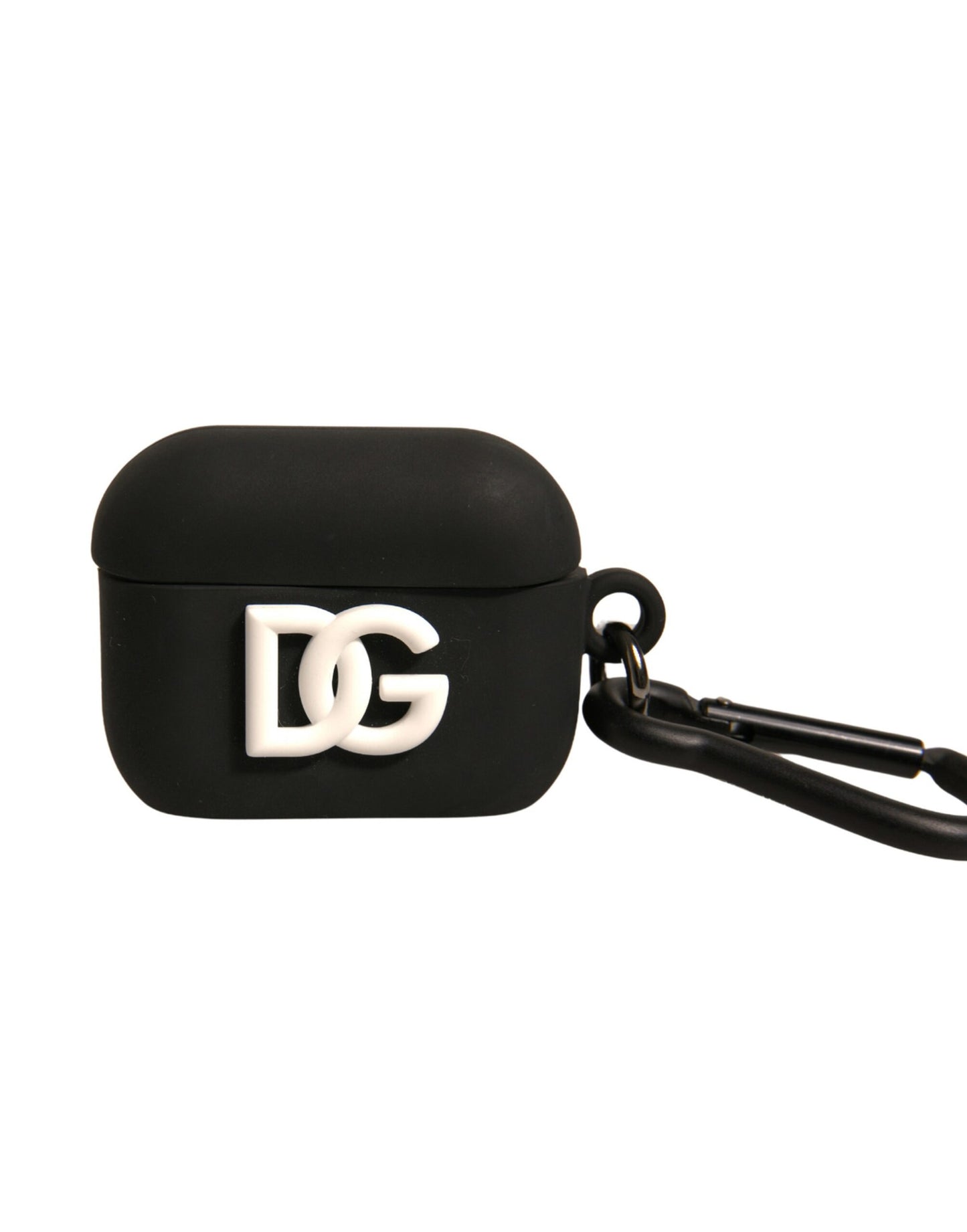 Étui pour Airpods Dolce &amp; Gabbana en caoutchouc de silicone noir avec logo en relief