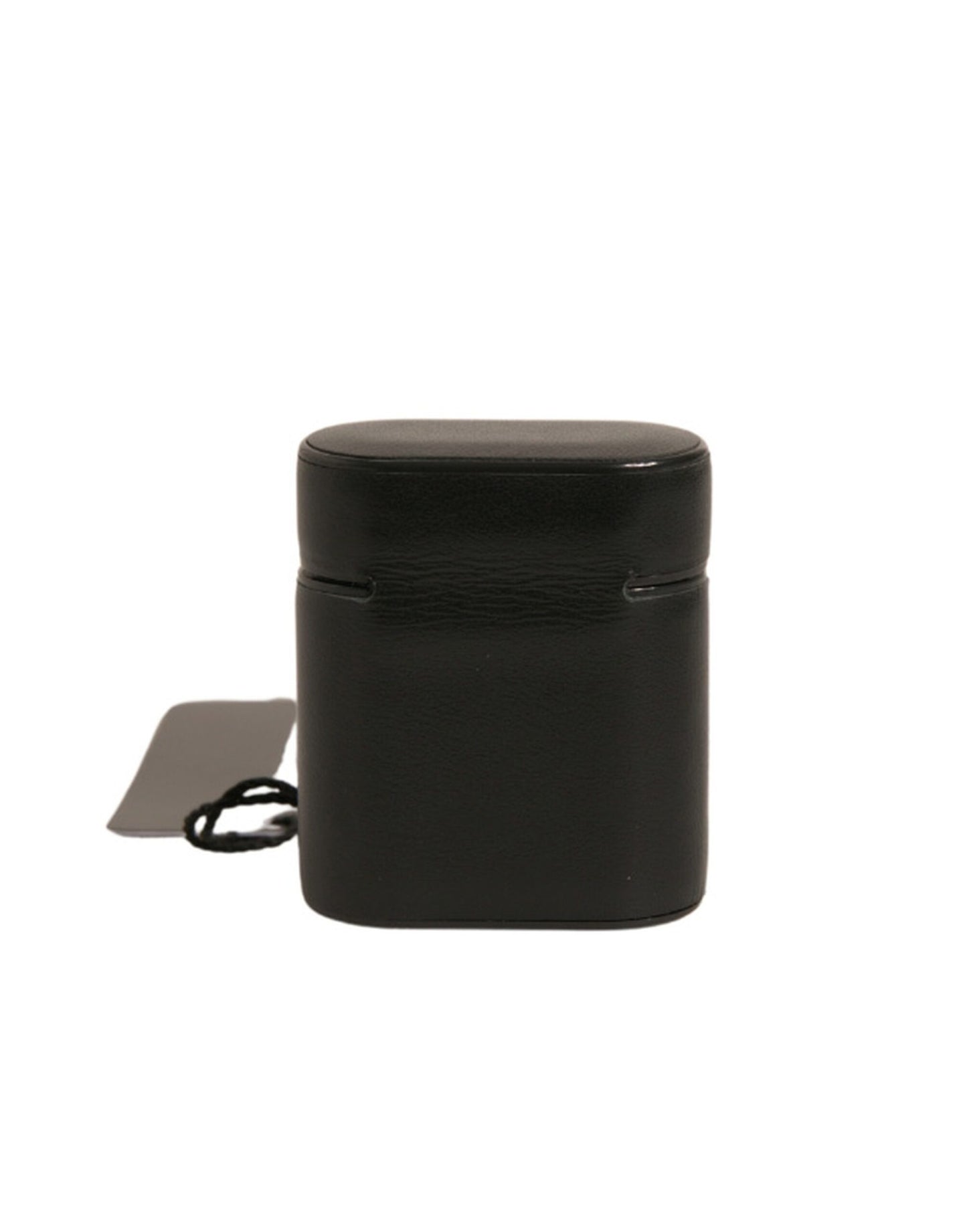Dolce &amp; Gabbana Black PVC Logo Print Flip Holder Airpods Case