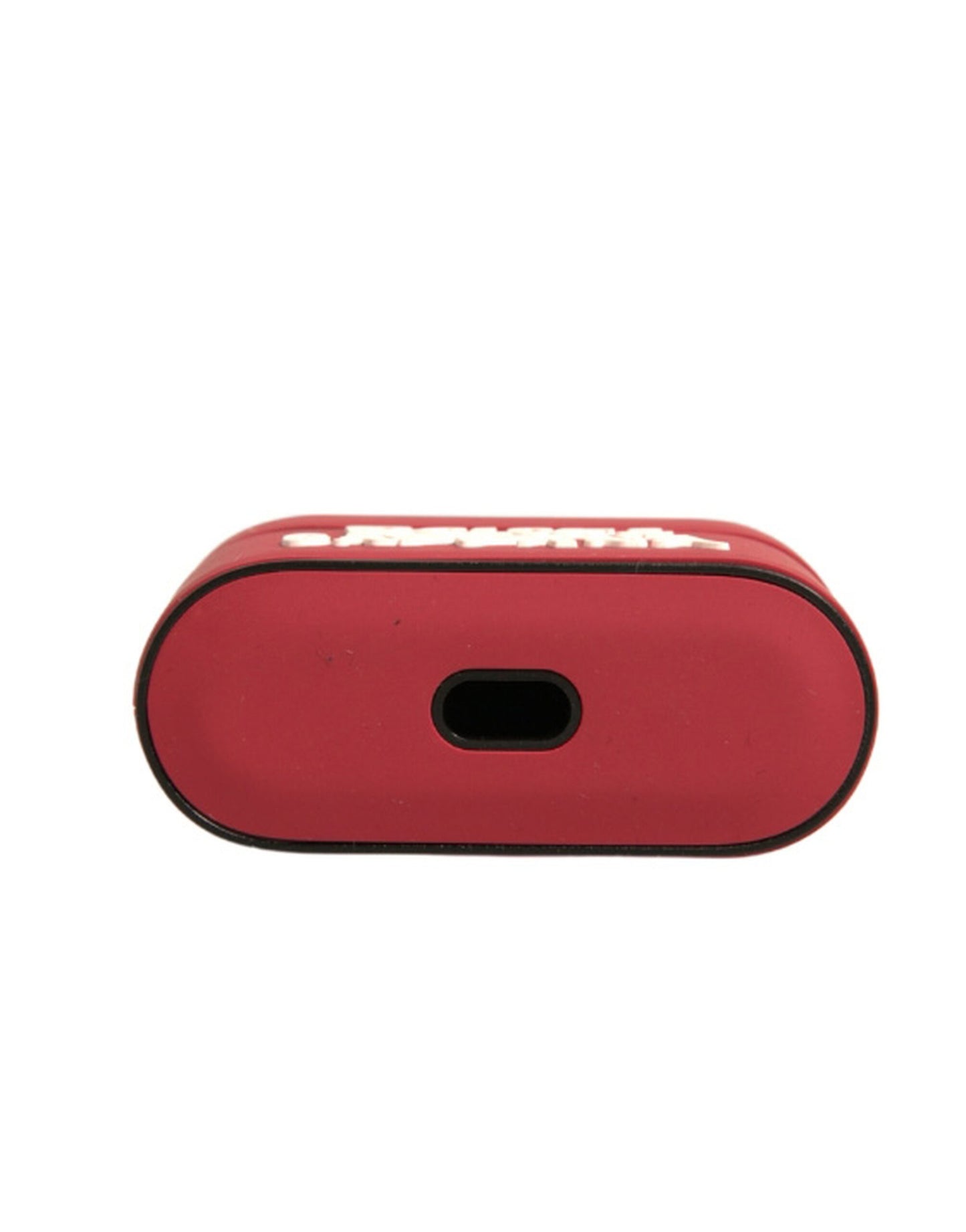 Dolce &amp; Gabbana Red PVC Embossed Logo Plaque Holder Airpods Case