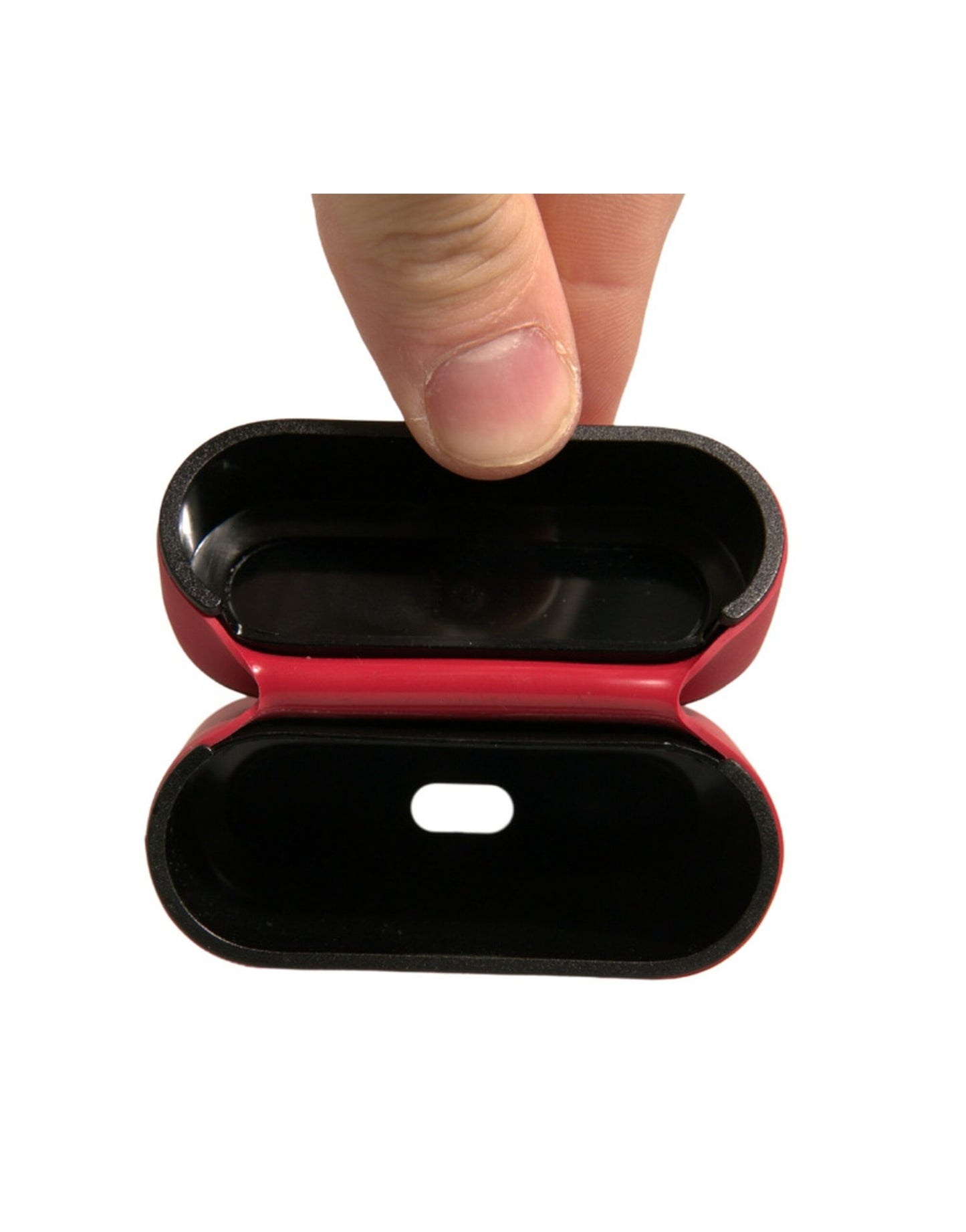 Dolce &amp; Gabbana Red PVC Embossed Logo Plaque Holder Airpods Case