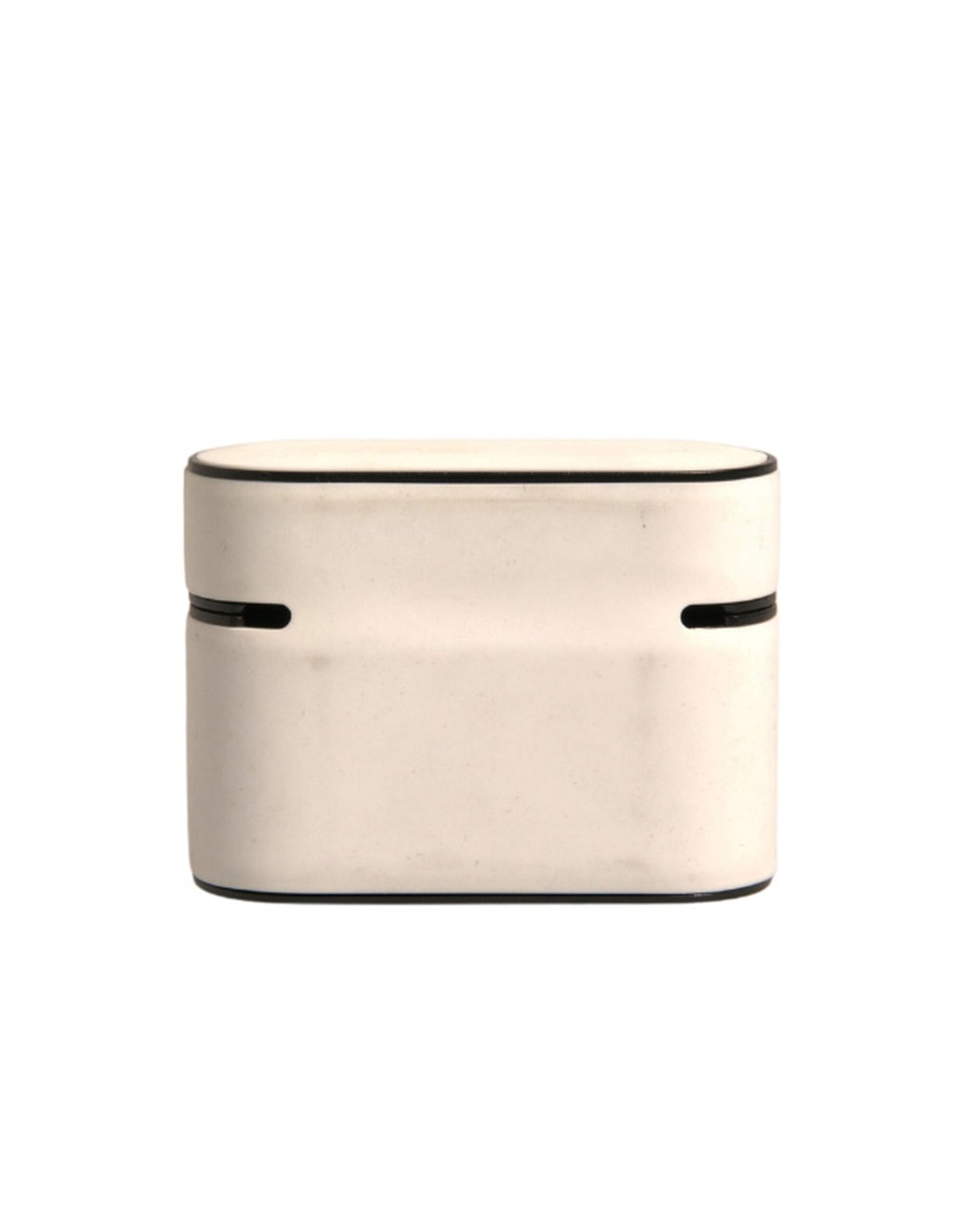 Dolce &amp; Gabbana White PVC Embossed Logo Plaque Holder Airpods Case