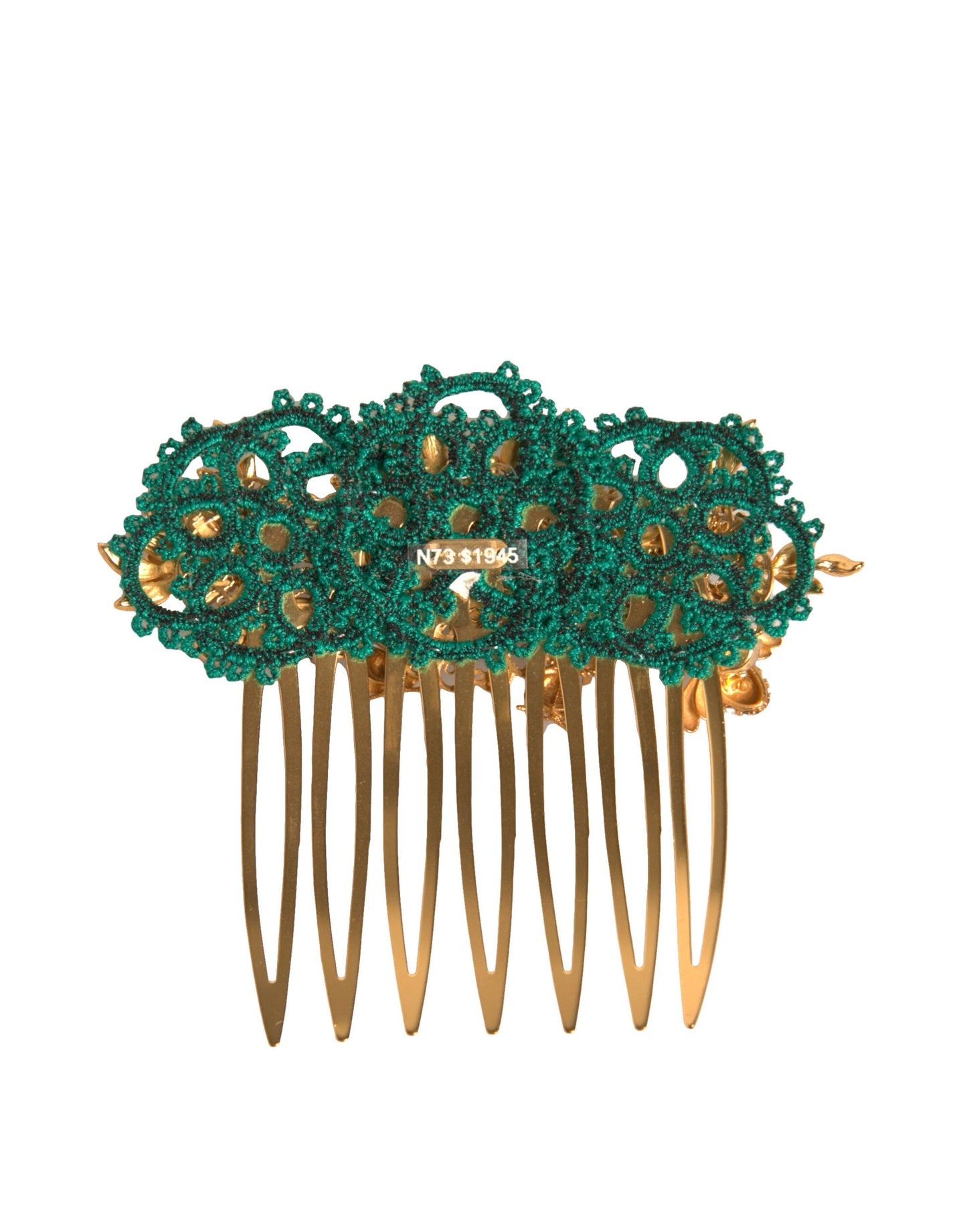 Peigne à cheveux Dolce &amp; Gabbana en laiton doré et cristaux