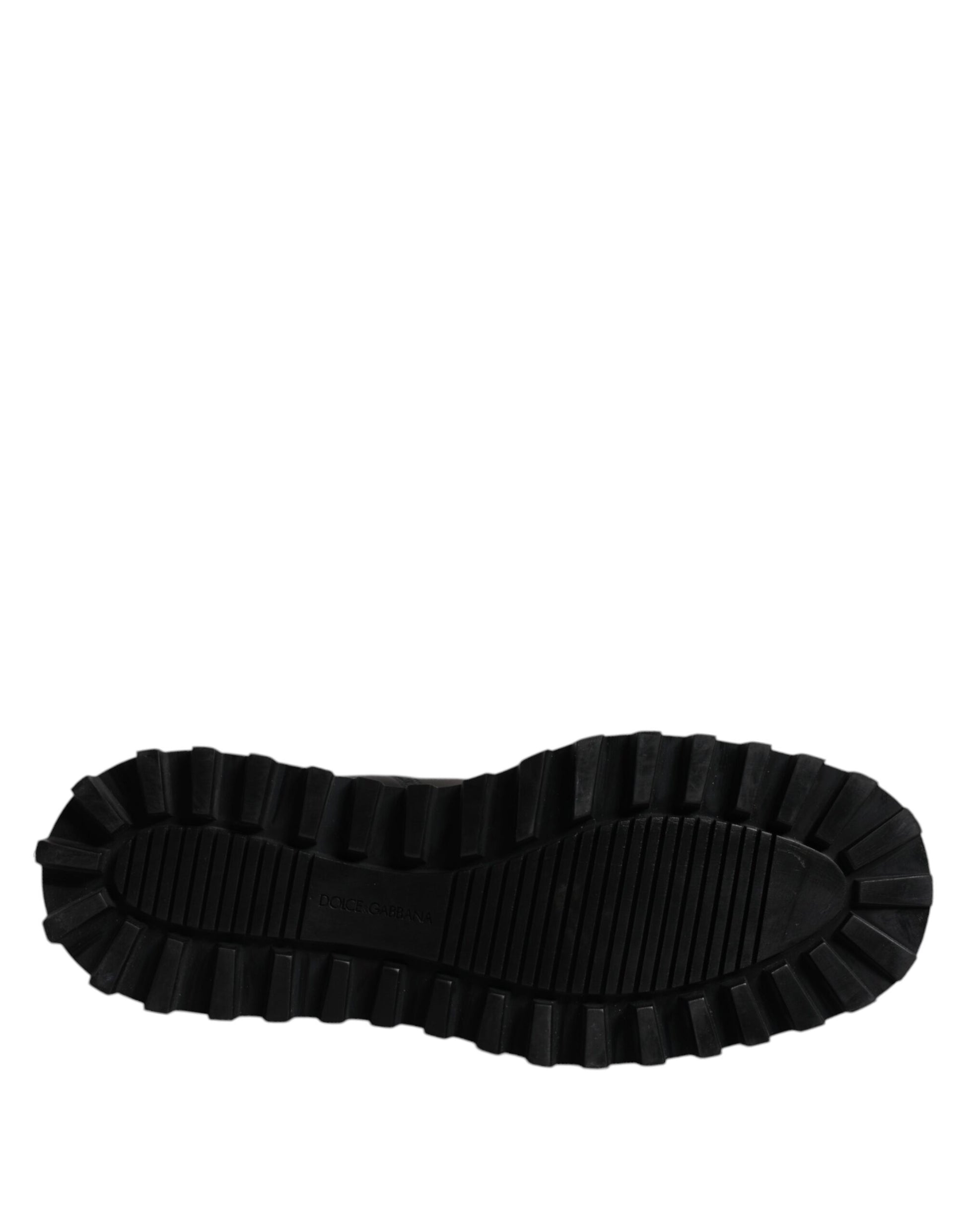 Dolce & Gabbana Black Chelsea Boots Leather Slip On Shoes by Dolce & Gabbana