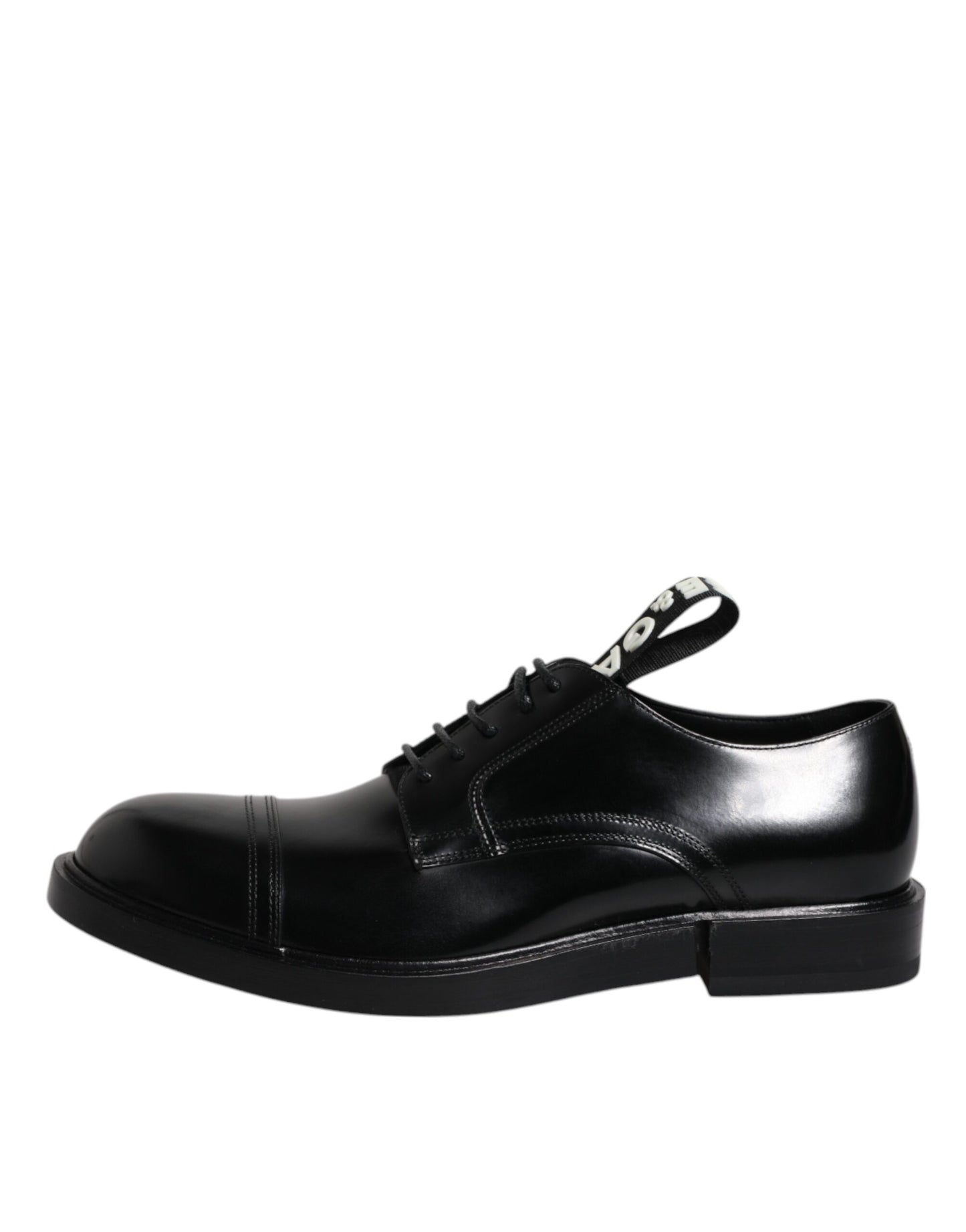 Chaussures habillées à lacets en cuir verni noir Dolce &amp; Gabbana