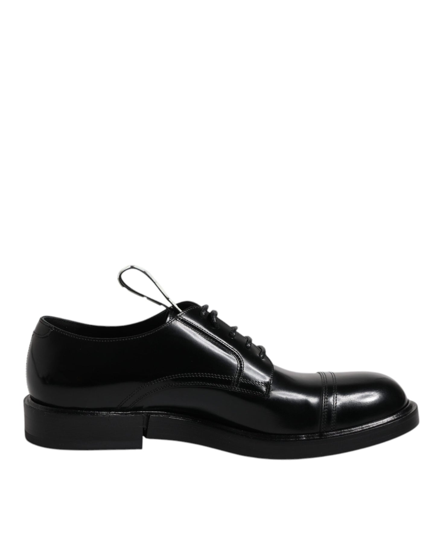 Chaussures habillées à lacets en cuir verni noir Dolce &amp; Gabbana