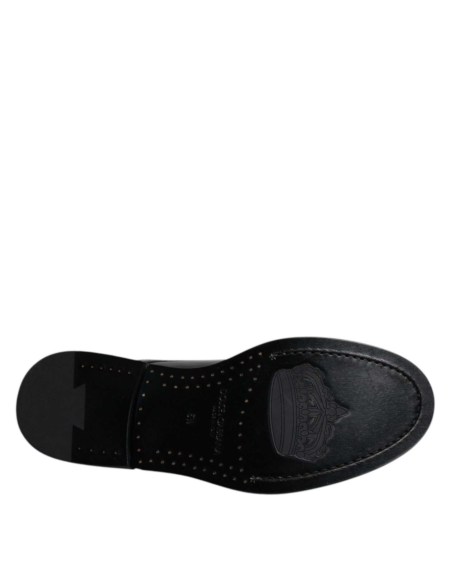 Chaussures habillées à lacets en cuir verni noir Dolce &amp; Gabbana