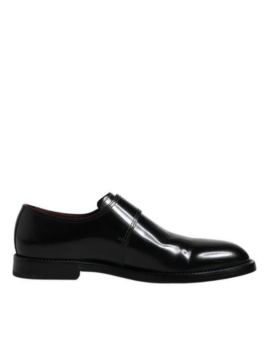 Chaussures derby habillées en cuir noir Dolce &amp; Gabbana