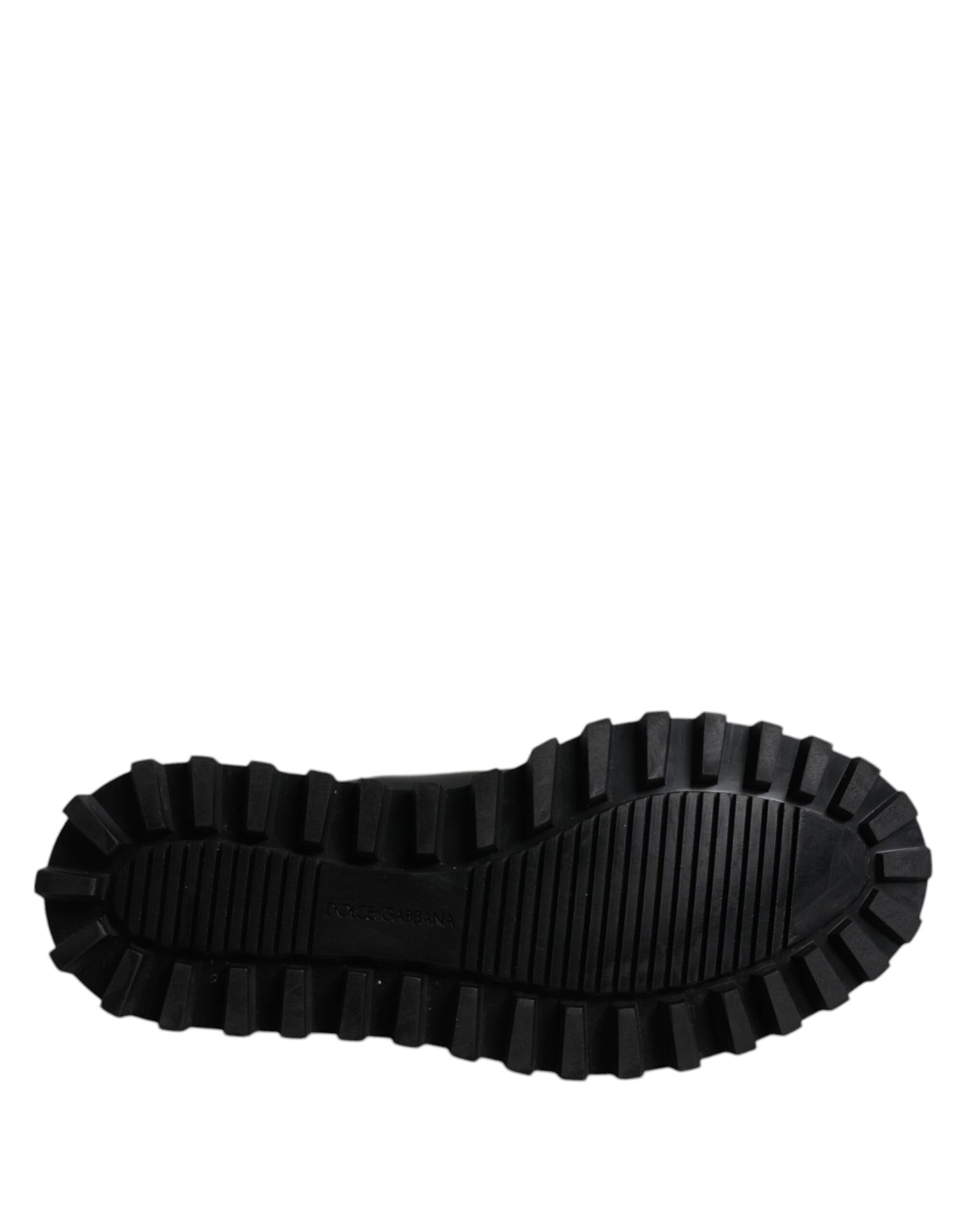 Dolce &amp; Gabbana Black Leather Lace Up Trekking Dress Shoes