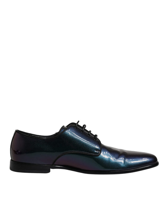Chaussures Derby en cuir verni multicolores Dolce &amp; Gabbana pour homme