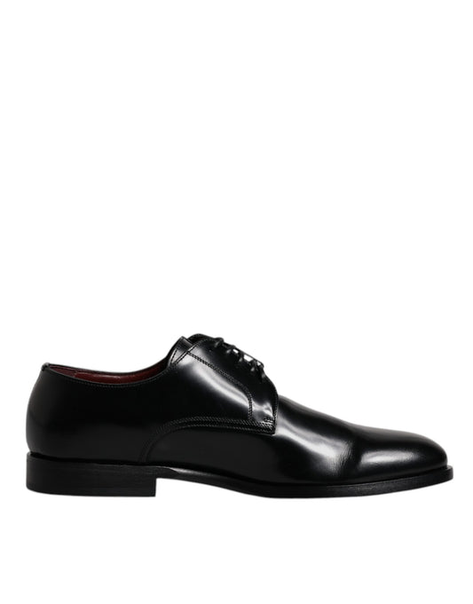 Chaussures habillées à lacets en cuir de veau noir Dolce &amp; Gabbana