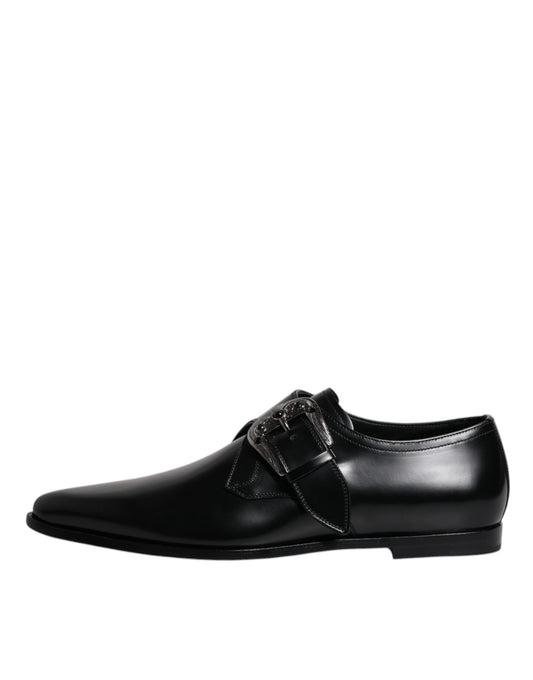 Chaussures derby habillées en cuir noir Dolce &amp; Gabbana
