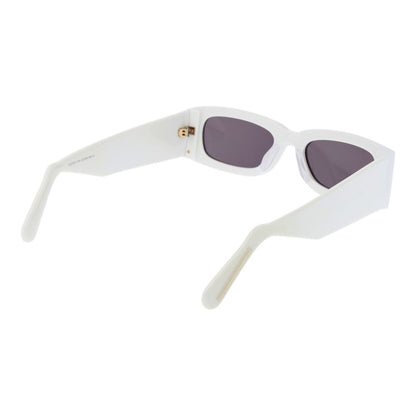 Lunettes de soleil unisexes blanches GCDS