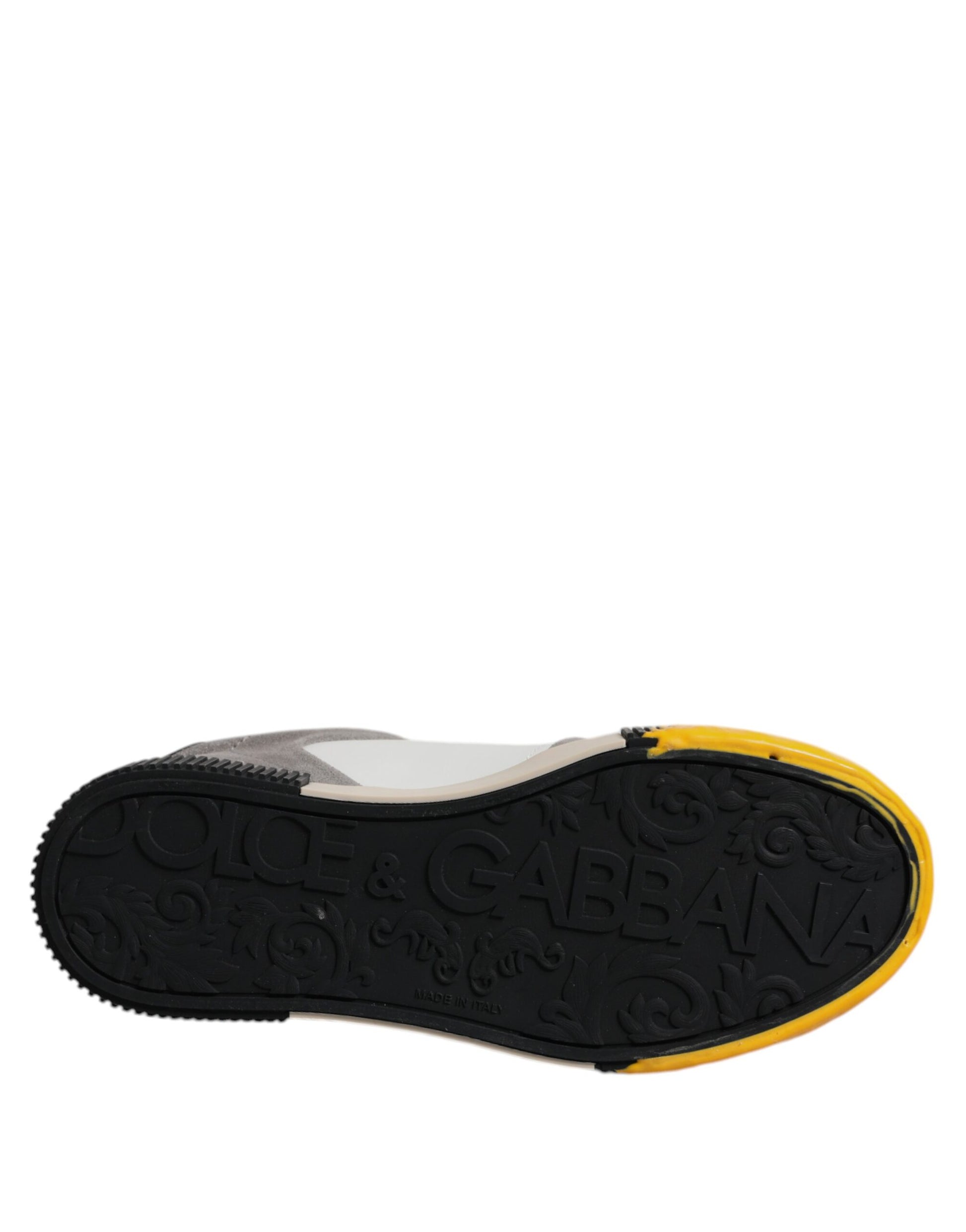Dolce & Gabbana Multicolor Leather DNA Low Top Sneakers Shoes by Dolce & Gabbana
