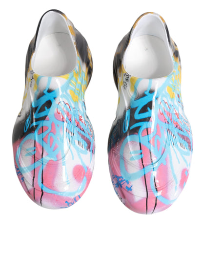 Dolce & Gabbana Multicolor Graffiti Daymaster Sneakers Shoes by Dolce & Gabbana