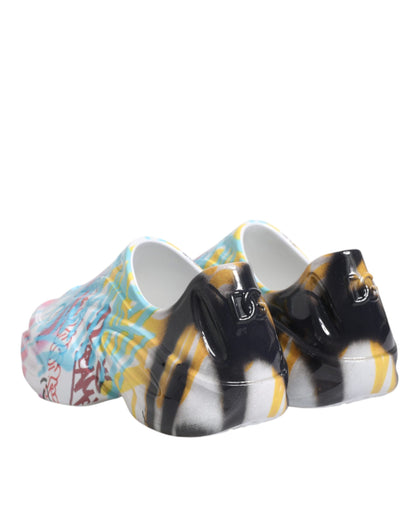 Dolce & Gabbana Multicolor Graffiti Daymaster Sneakers Shoes by Dolce & Gabbana